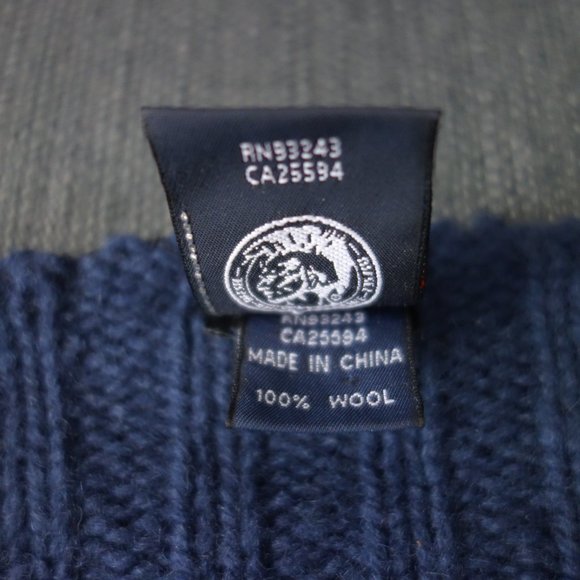 Diesel Metal Assault Course Blue 100% Wool Sweater Size S - Picture 6 of 10